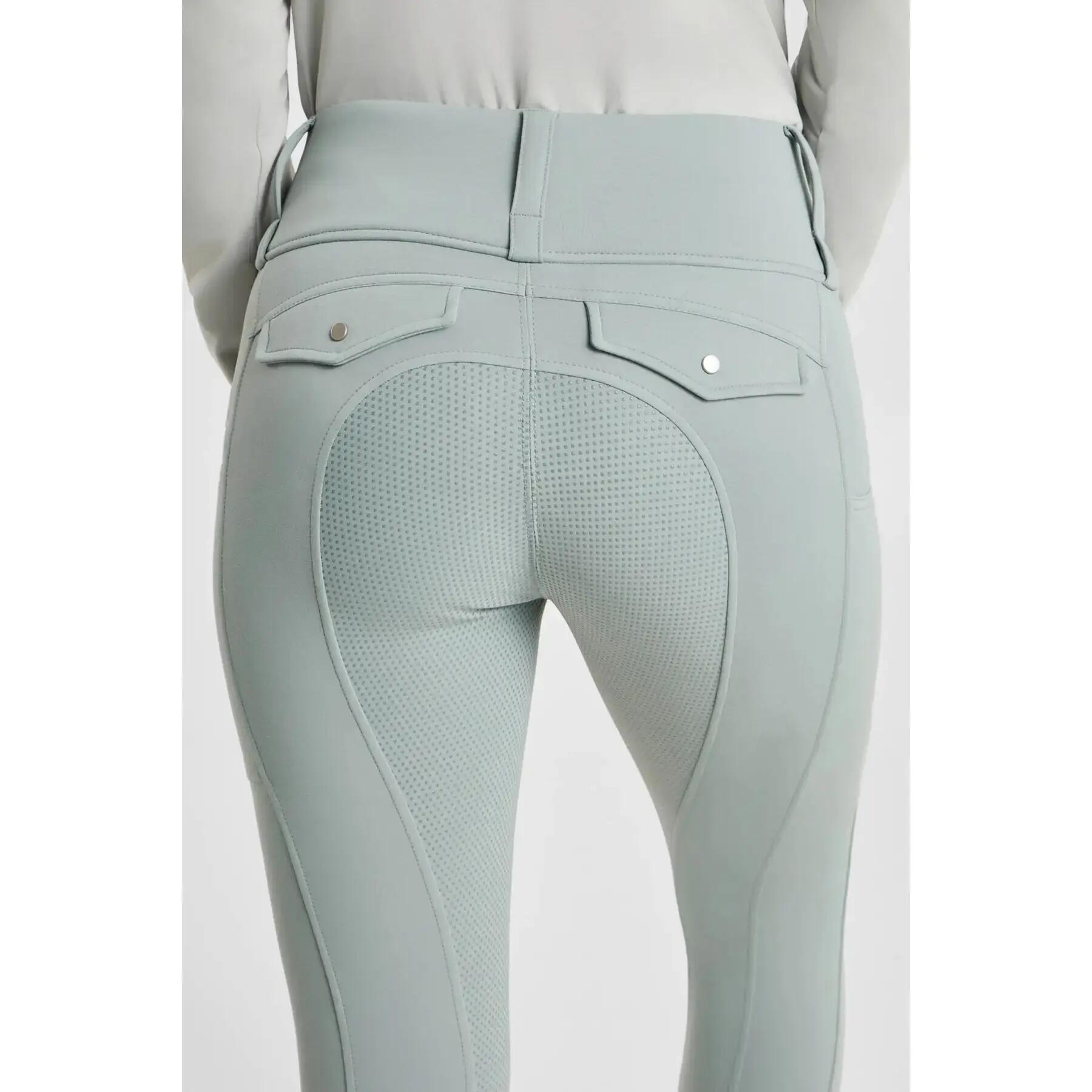 Spodnie jeździeckie full grip hermo hybrid damskie Horze Anya 2/4