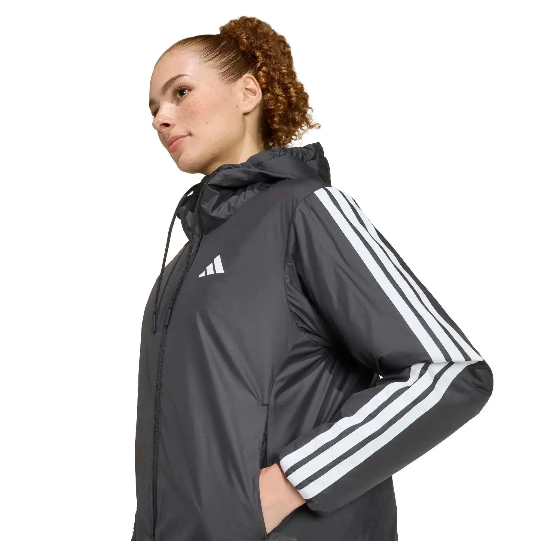 Casaco com capuz impermeável para mulheres adidas Essentials Climawarm 3-Stripes 6/6