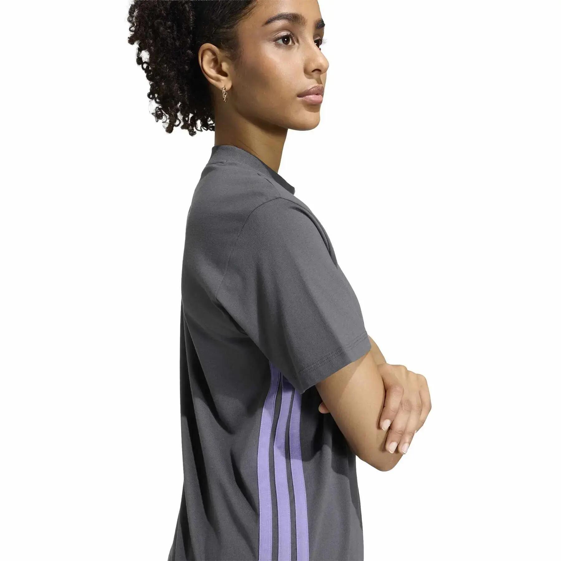 T-shirt da donna in cotone adidas Essentials 3-Stripes 6/6