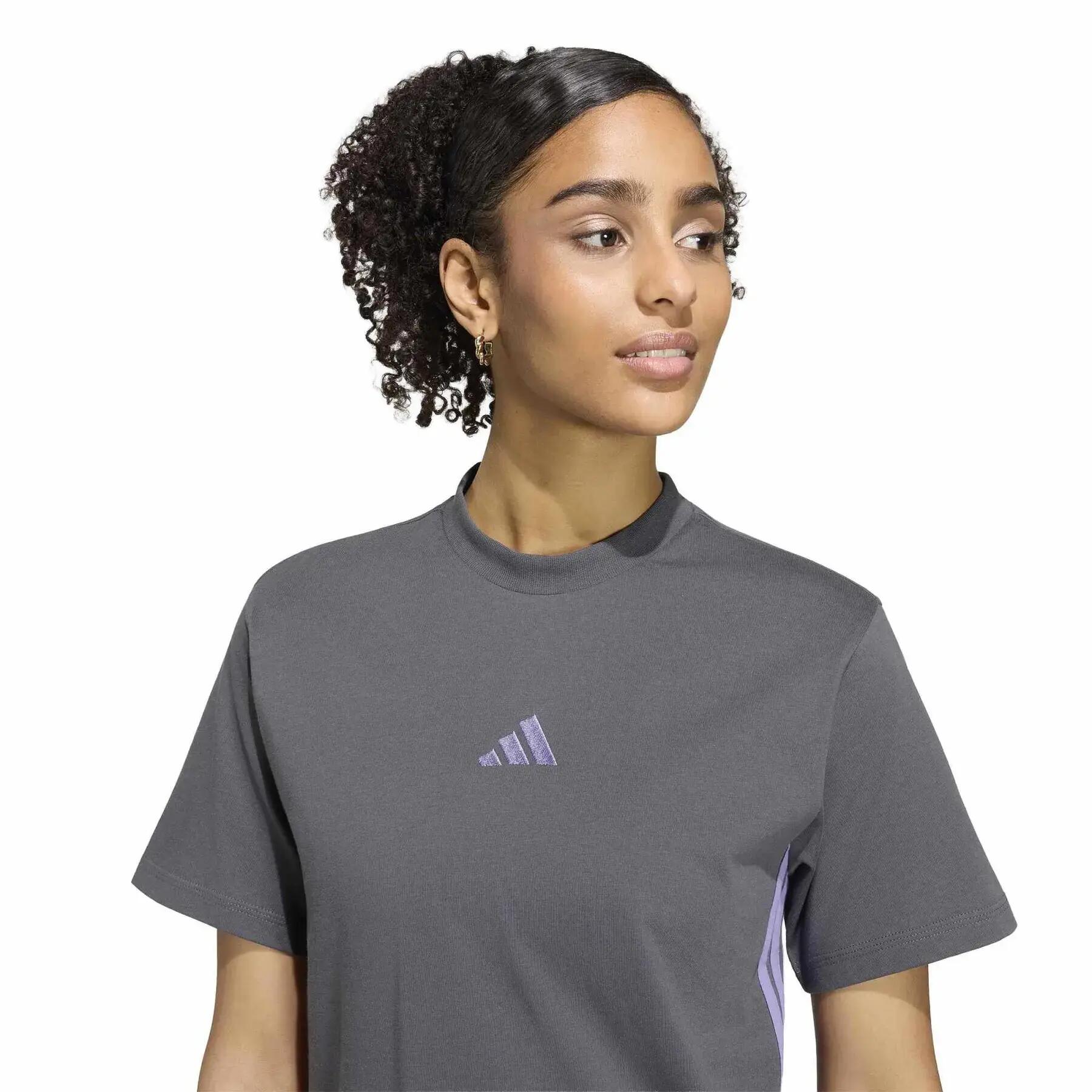 T-shirt da donna in cotone adidas Essentials 3-Stripes 5/6