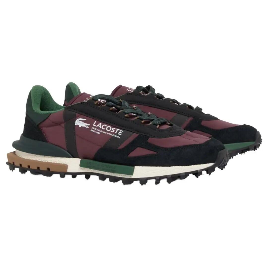 Zapatillas Granates Lacoste Elite Active Burgundi Black Cómodas y Ligeras 2/4