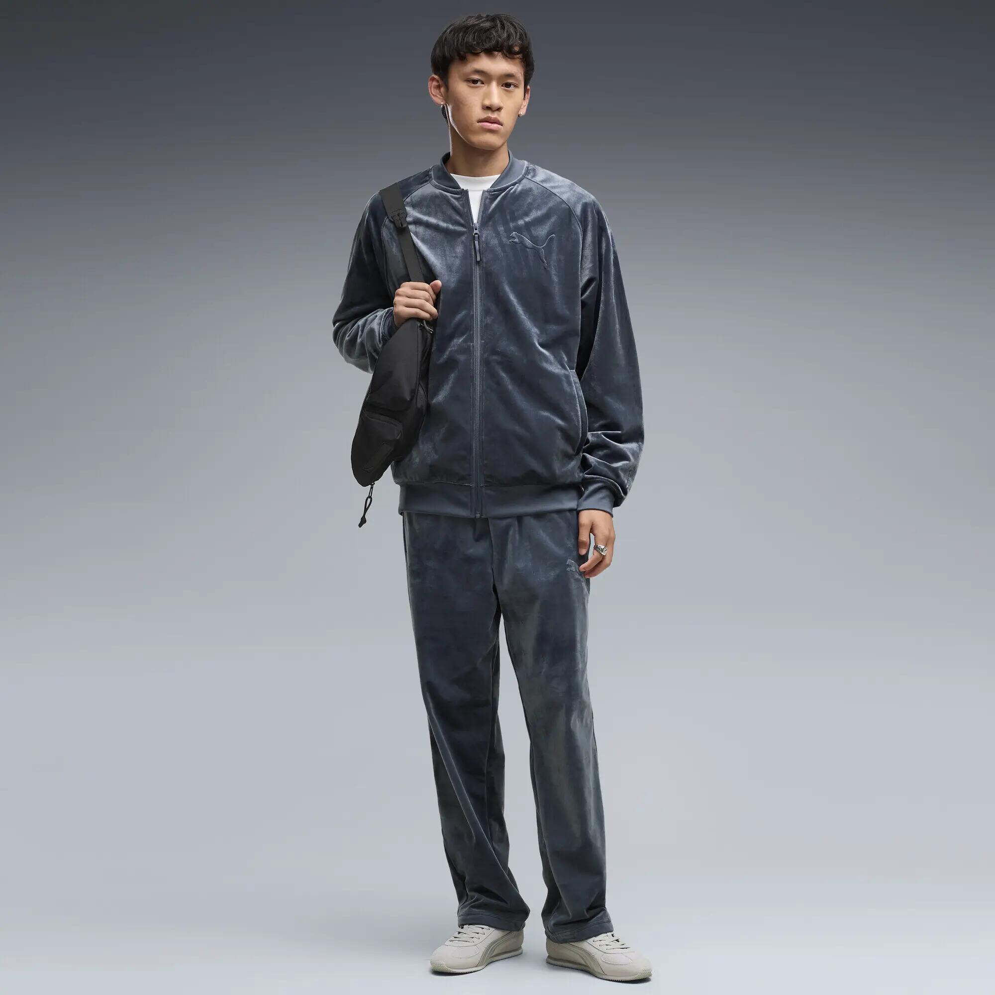 Męska luźna bluza dresowa Essentials Elevated Velour PUMA 4/5