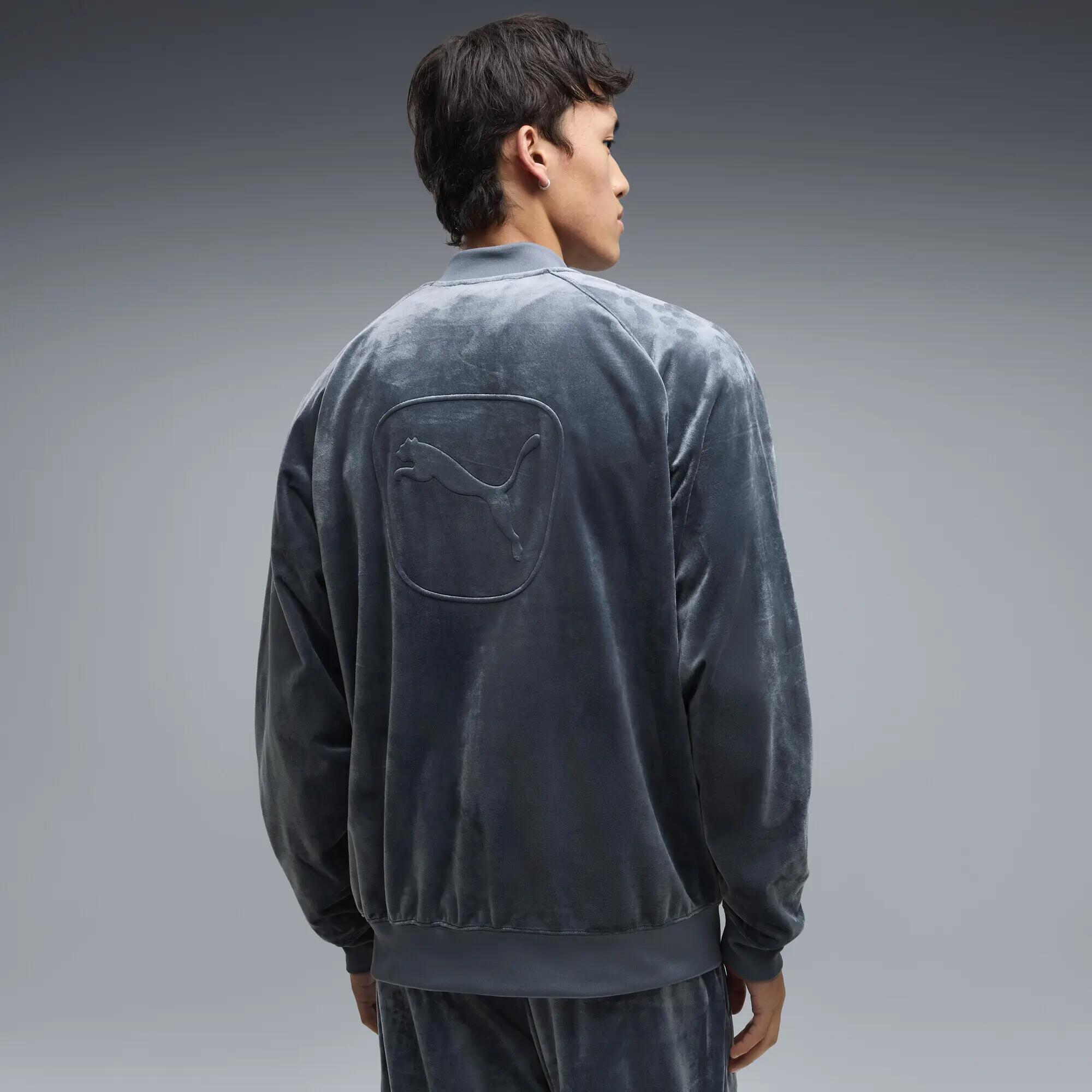 Męska luźna bluza dresowa Essentials Elevated Velour PUMA 3/5