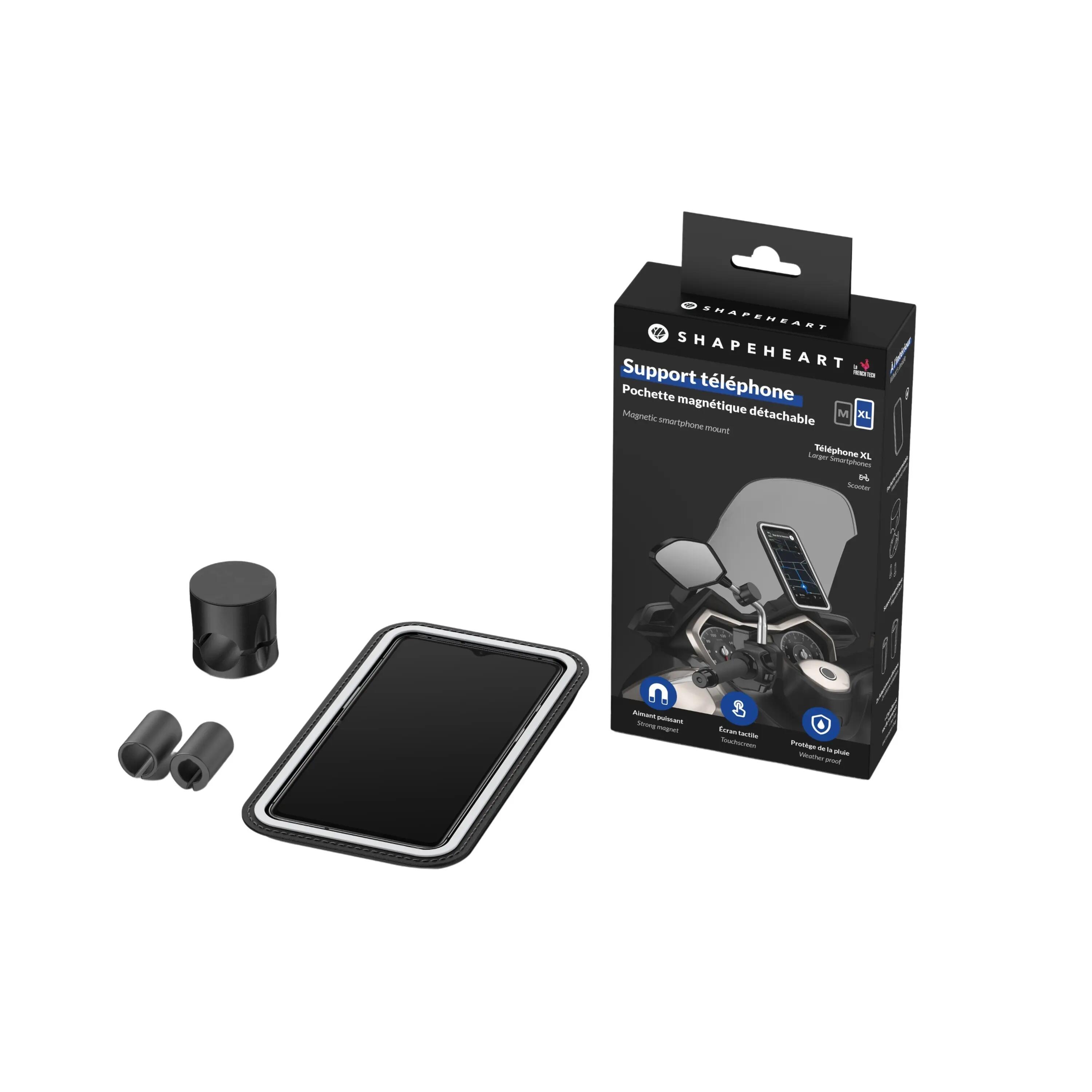 Support smartphone moto magnétique retro visse Shapeheart 2/2