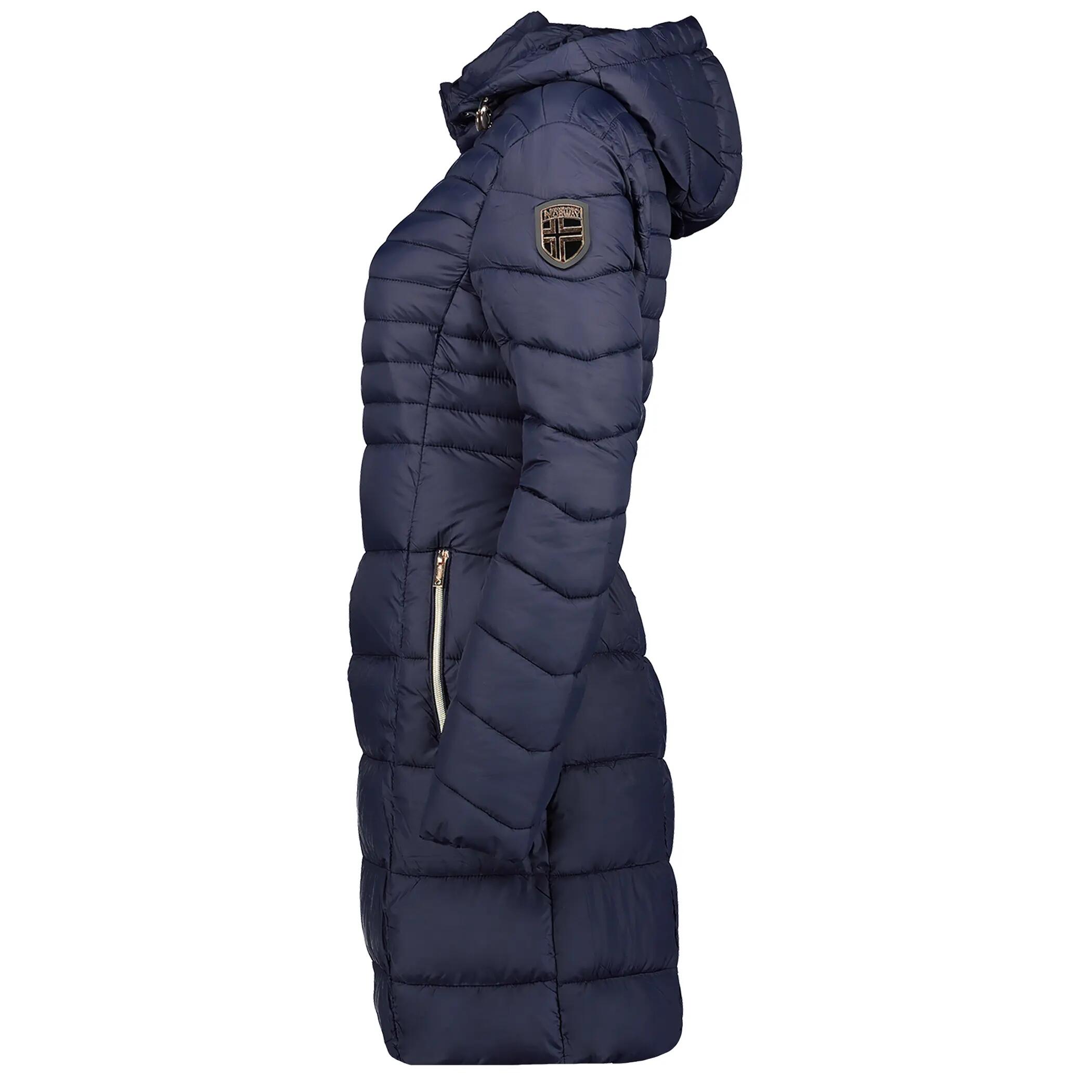 Parka – montagna – donna – cappuccio – Geographical Norway – blu navy 4/4