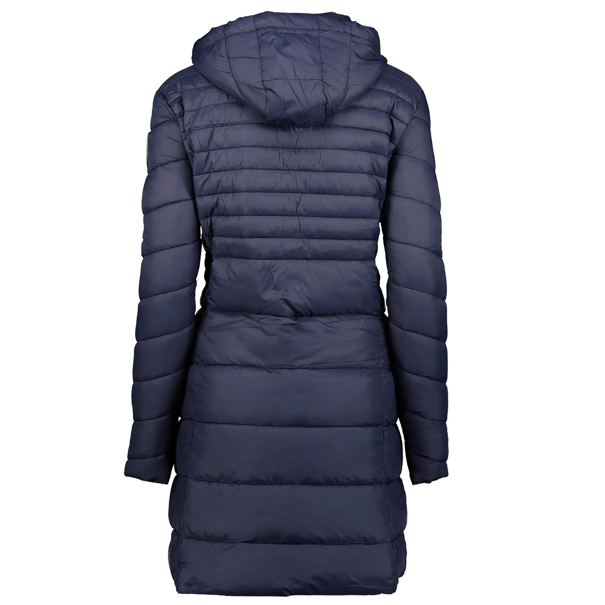 Parka – montagna – donna – cappuccio – Geographical Norway – blu navy 3/4