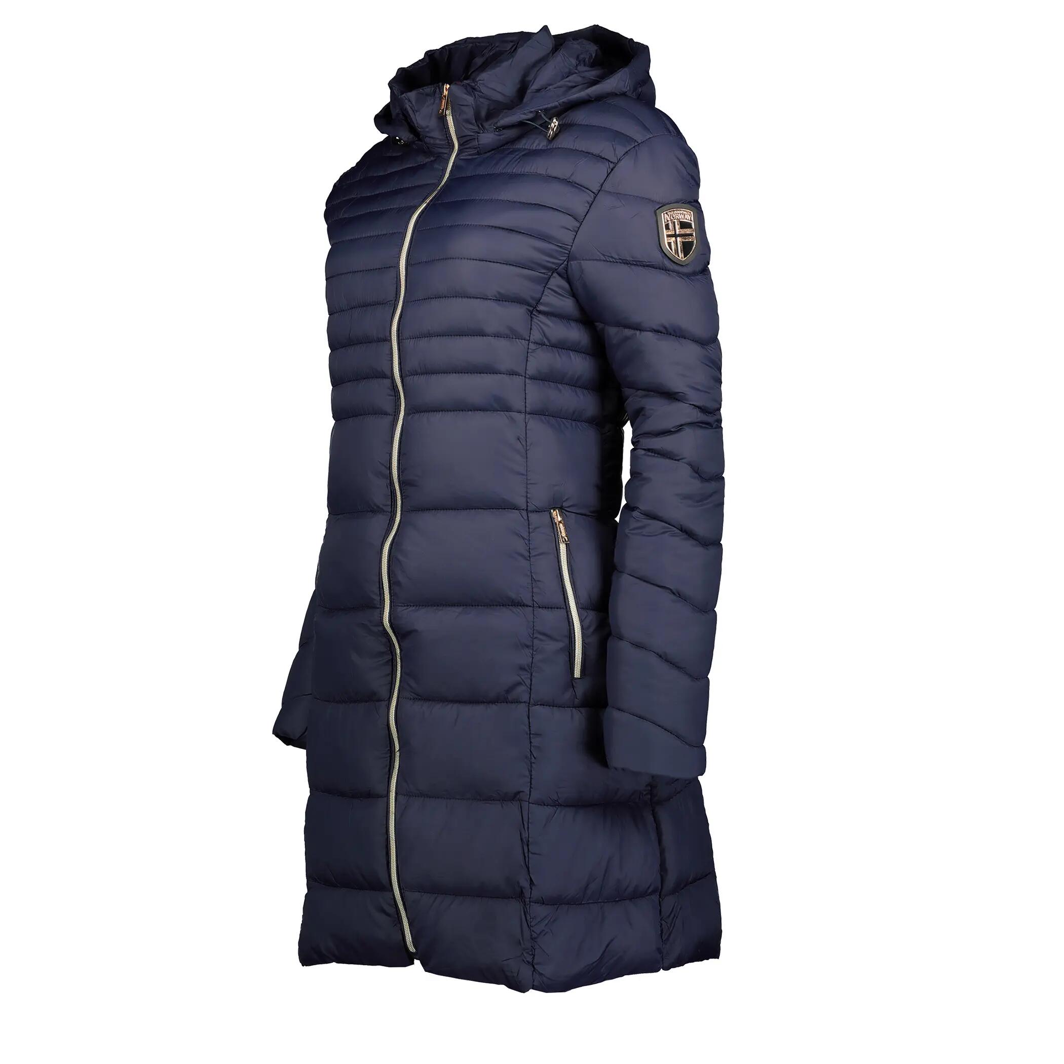 Parka – montagna – donna – cappuccio – Geographical Norway – blu navy 2/4