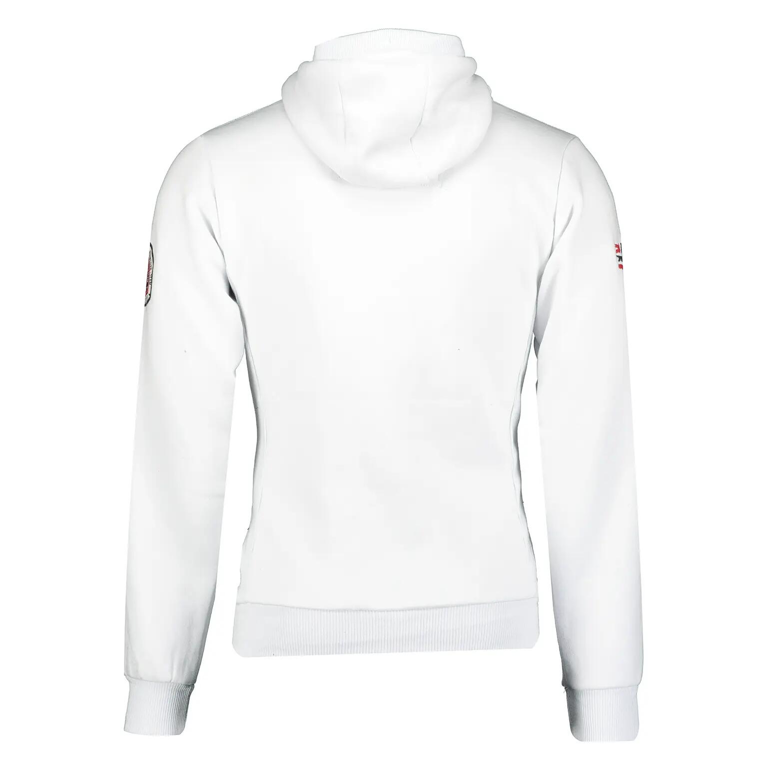 Sweatshirt – Bergwandern – Herren – Vollständiger Reißverschluss, Kapuze – Weiß 4/4