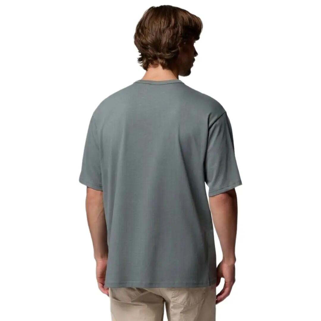 Camiseta Gris Columbia CSC™ con Logo Gruesa Sedona Sage Cálida y Versátil 2/4