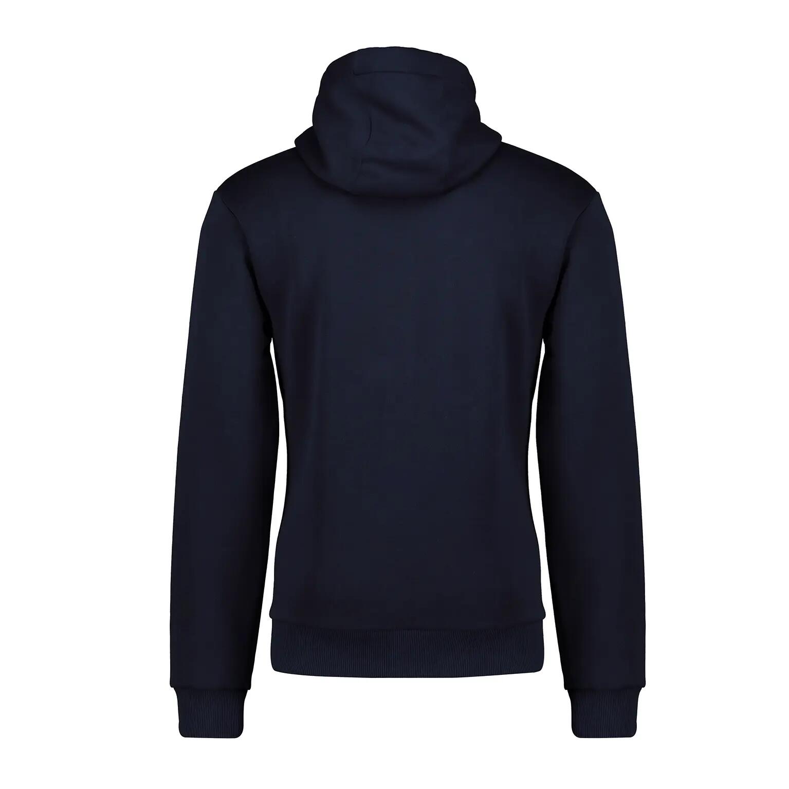 Sweat-shirt homme polaire capuche fermeture intégrale bleu foncé 2/4