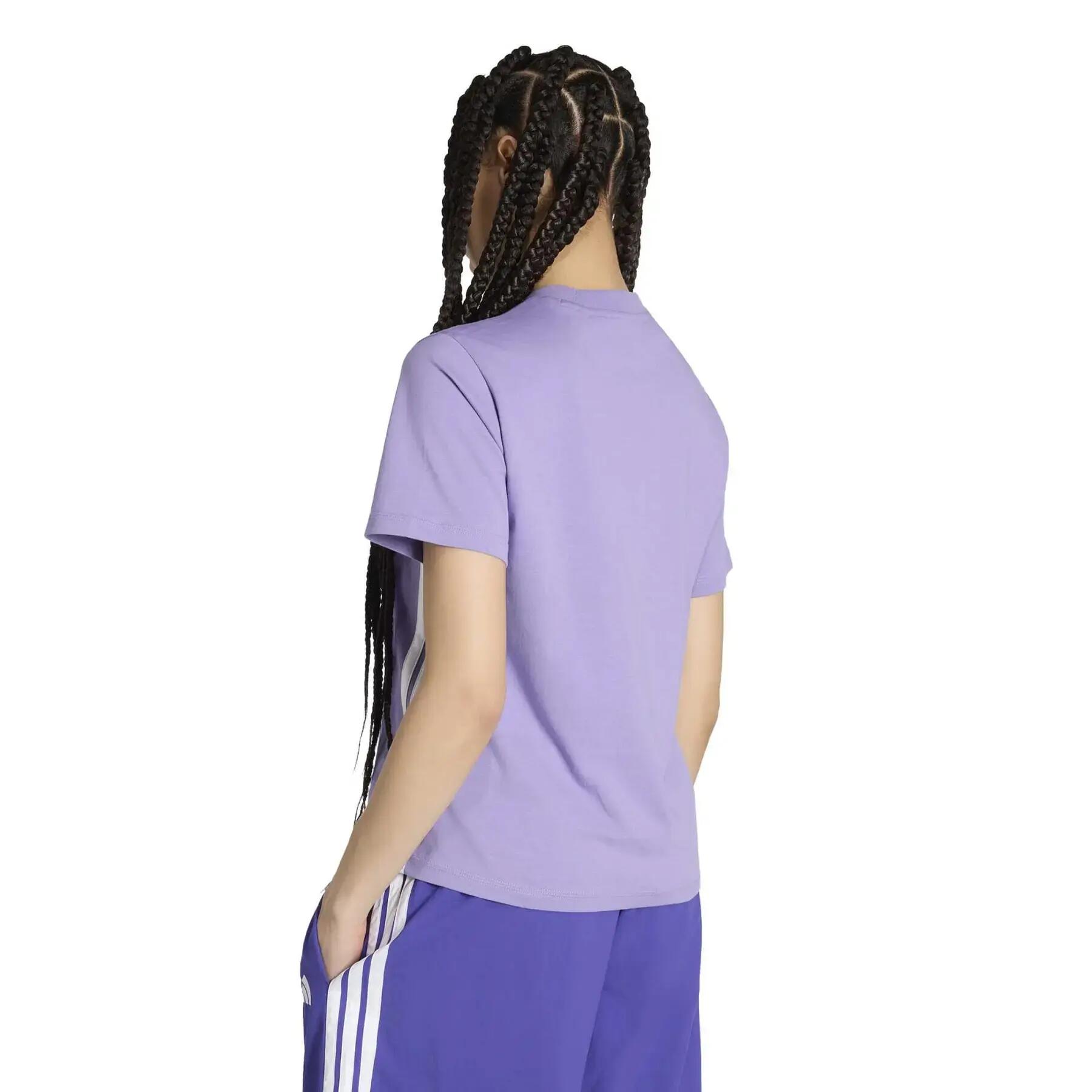 Camiseta de algodón para mujer adidas Essentials 3-Stripes 4/6