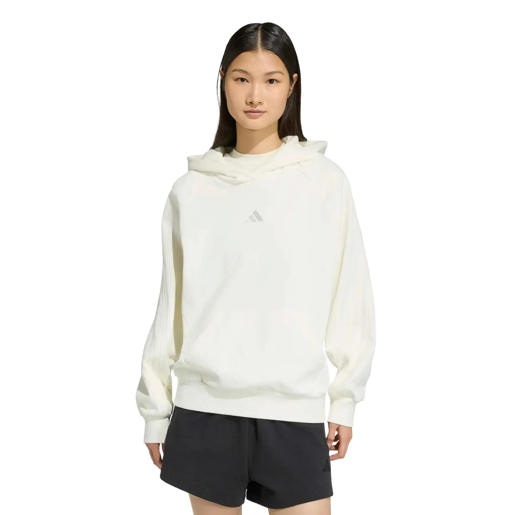 Felpa con cappuccio da donna adidas 3-Stripes 2/6