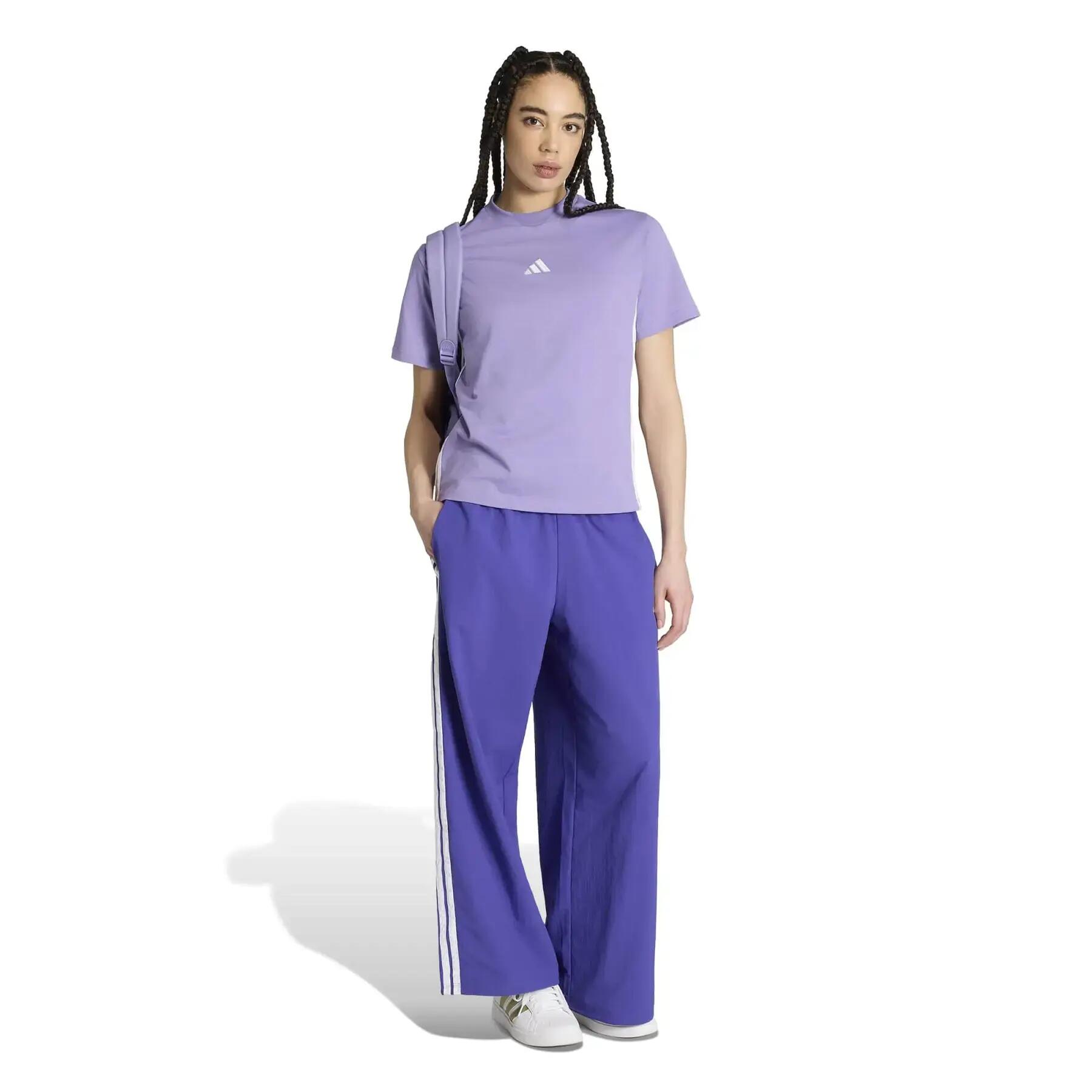 Camiseta de algodón para mujer adidas Essentials 3-Stripes 3/6