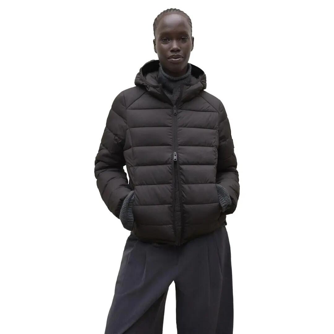 Cazadora Marrón Ecoalf Aspenalf Jacket Dark Brown Repelente Al Agua 3/4