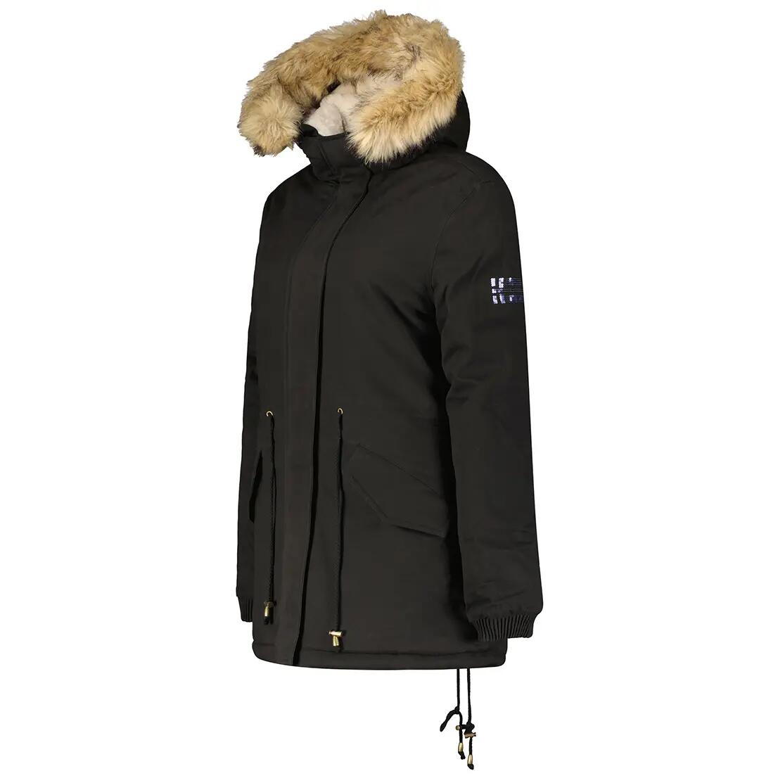 Parka - montagna - donna - impermeabile e antivento - Ampuria - nera 4/4