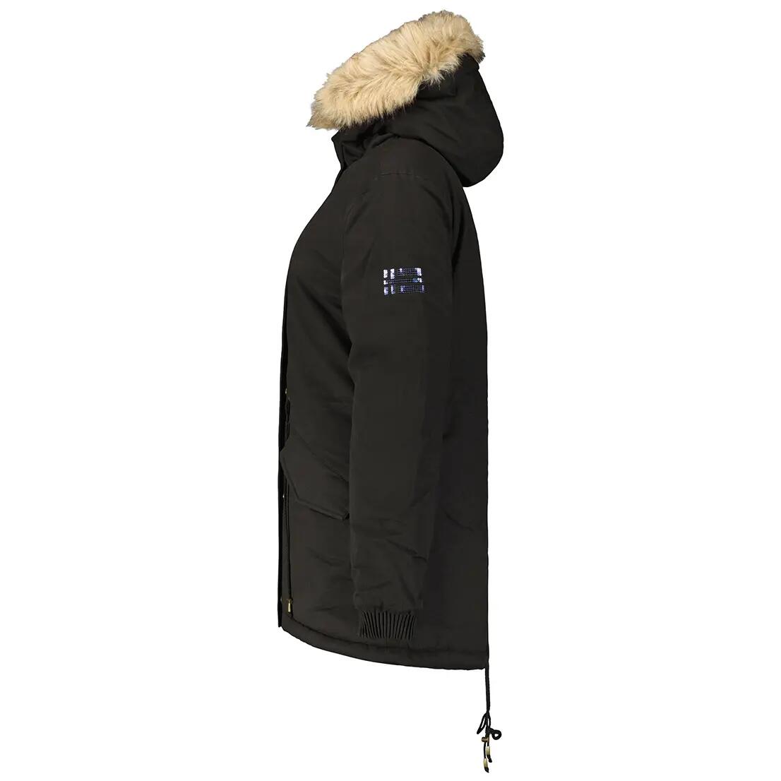 Parka - montagna - donna - impermeabile e antivento - Ampuria - nera 3/4