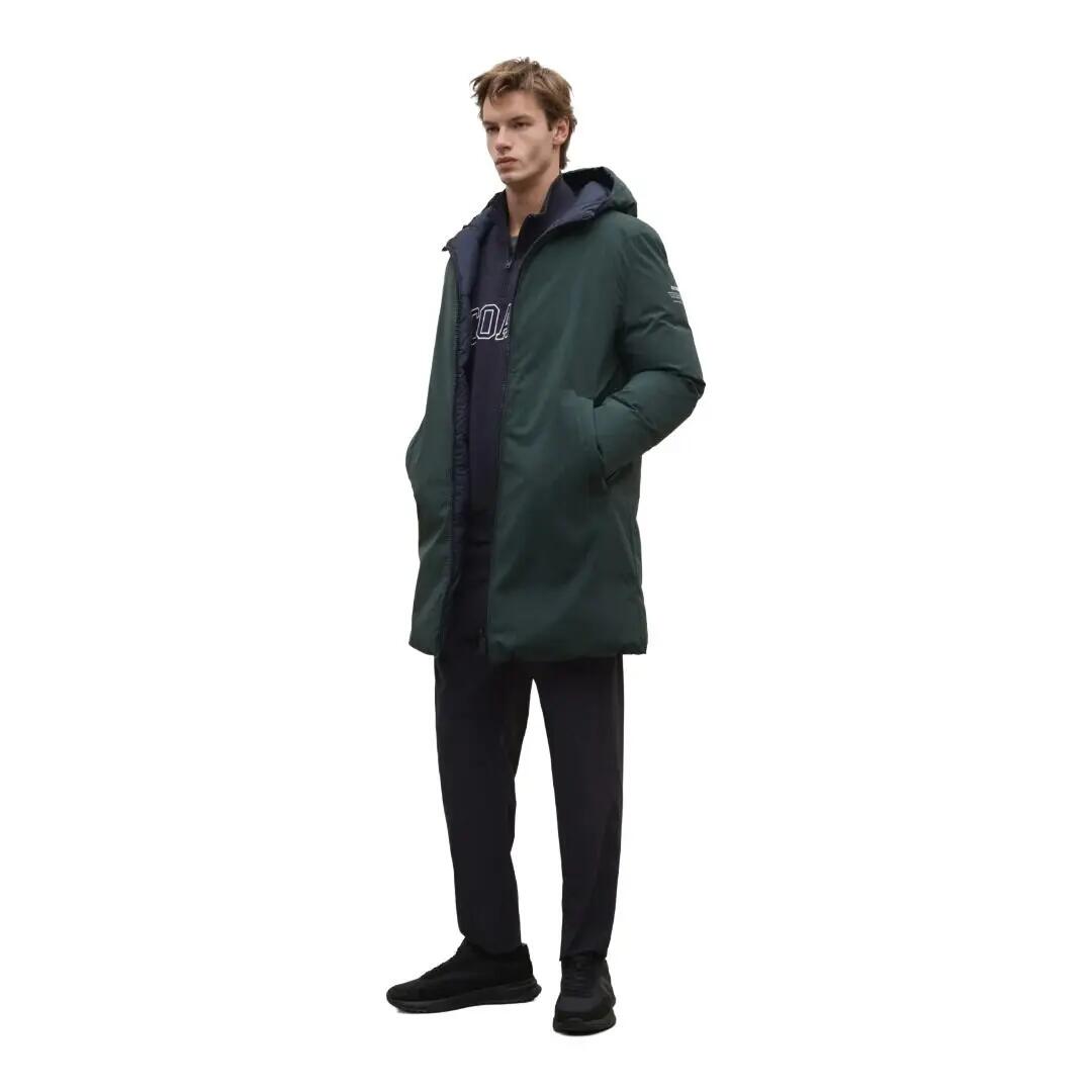 Cazadora Verde y Azul Marino Ecoalf Ponte Cypress Reversible de Corte Regular C 3/5