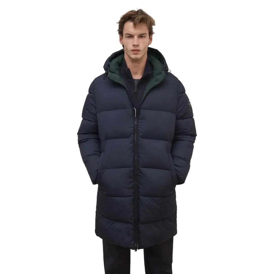 Cazadora Verde y Azul Marino Ecoalf Ponte Cypress Reversible de Corte Regular C 2/5