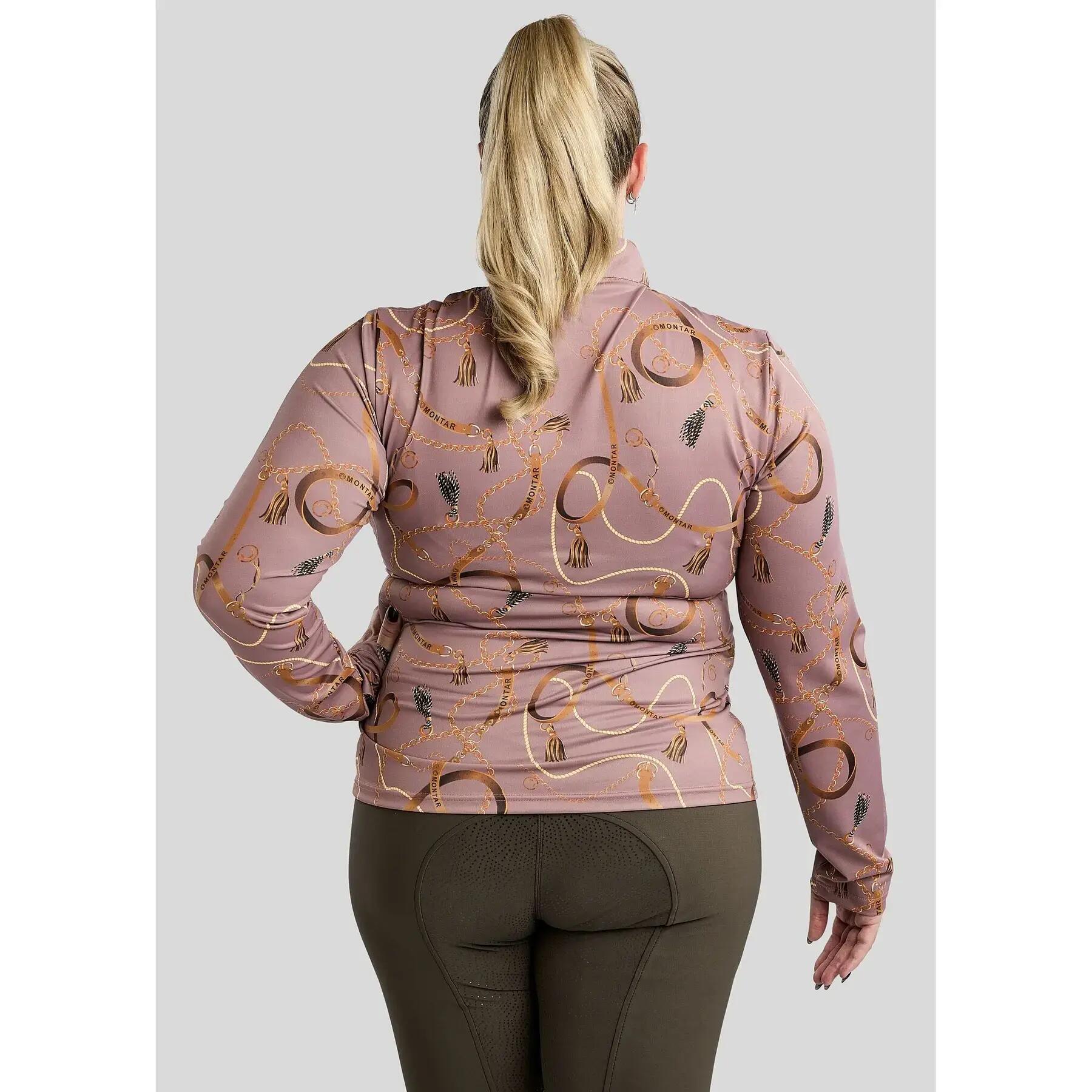 Polo d'équitation manches longues femme Montar Haily Curve 2/3