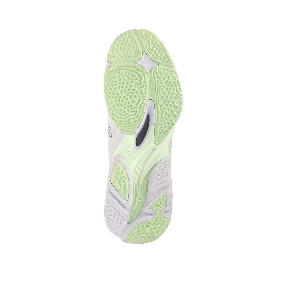 Buty do siatkówki Mizuno Wave Lightning Elite Mid Białe/Zielony Balsam/Ambrosia 5/6