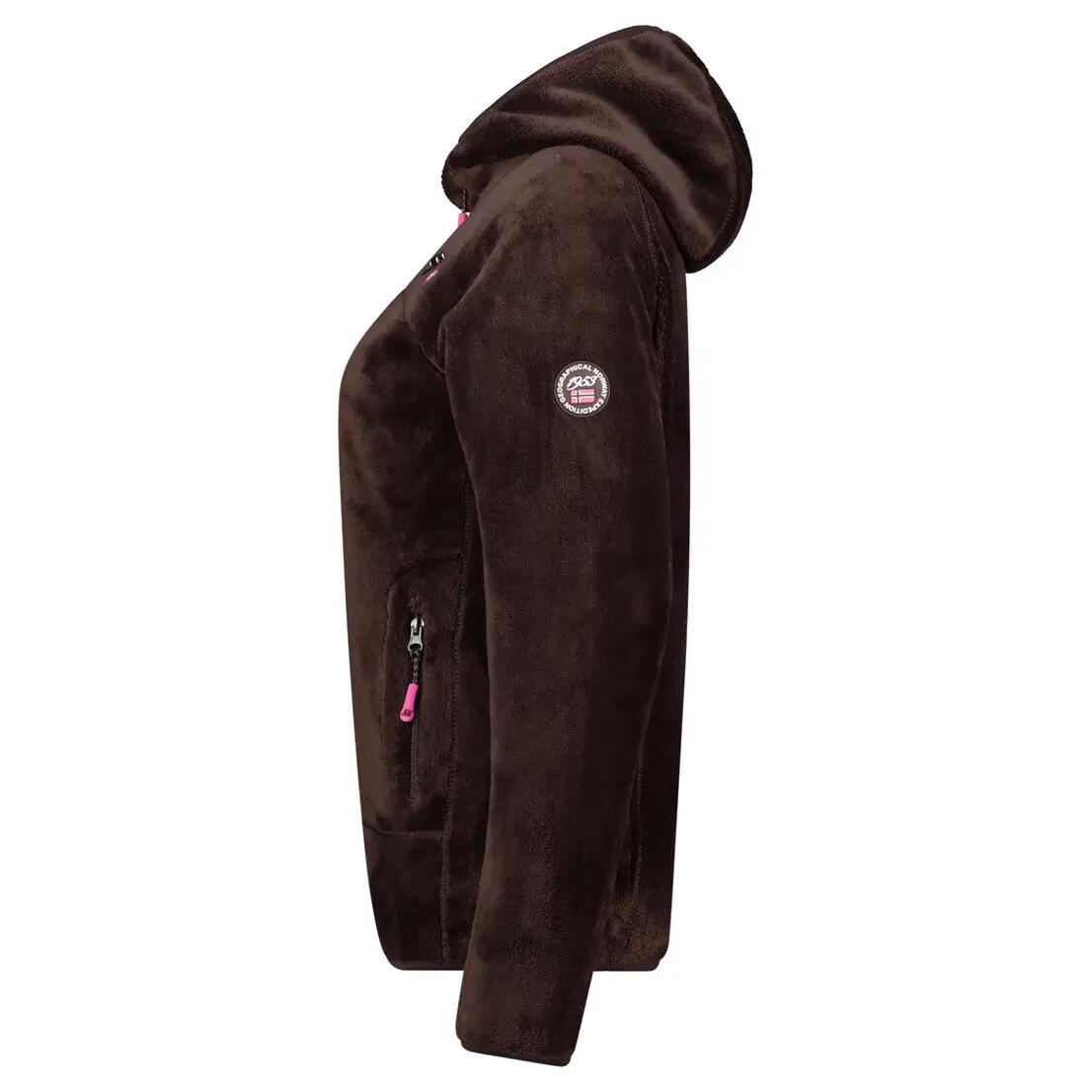 Colete polar feminino Geographical Norway castanho 4/4
