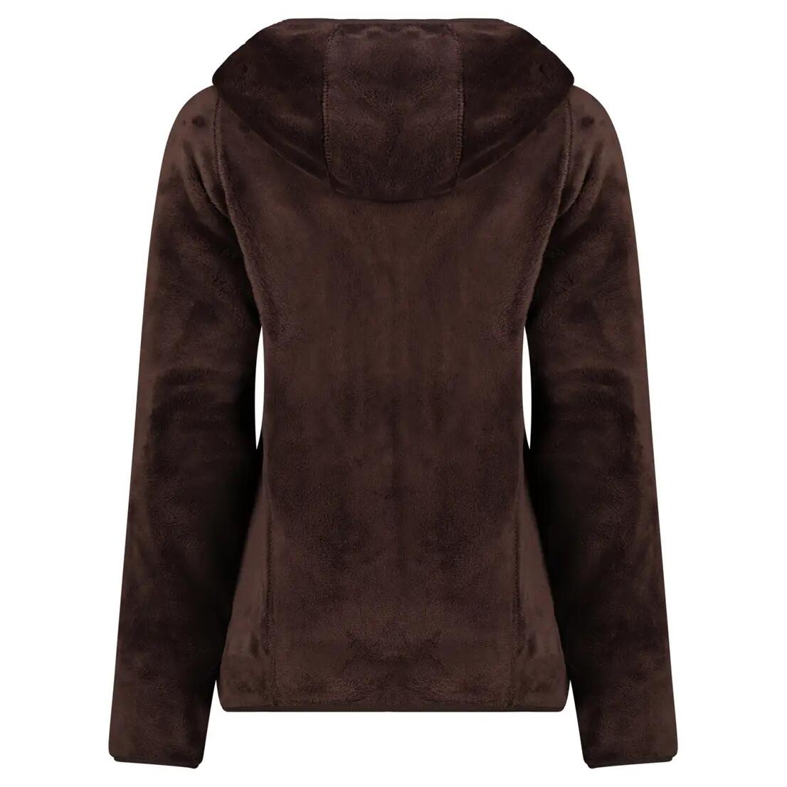 Colete polar feminino Geographical Norway castanho 2/4