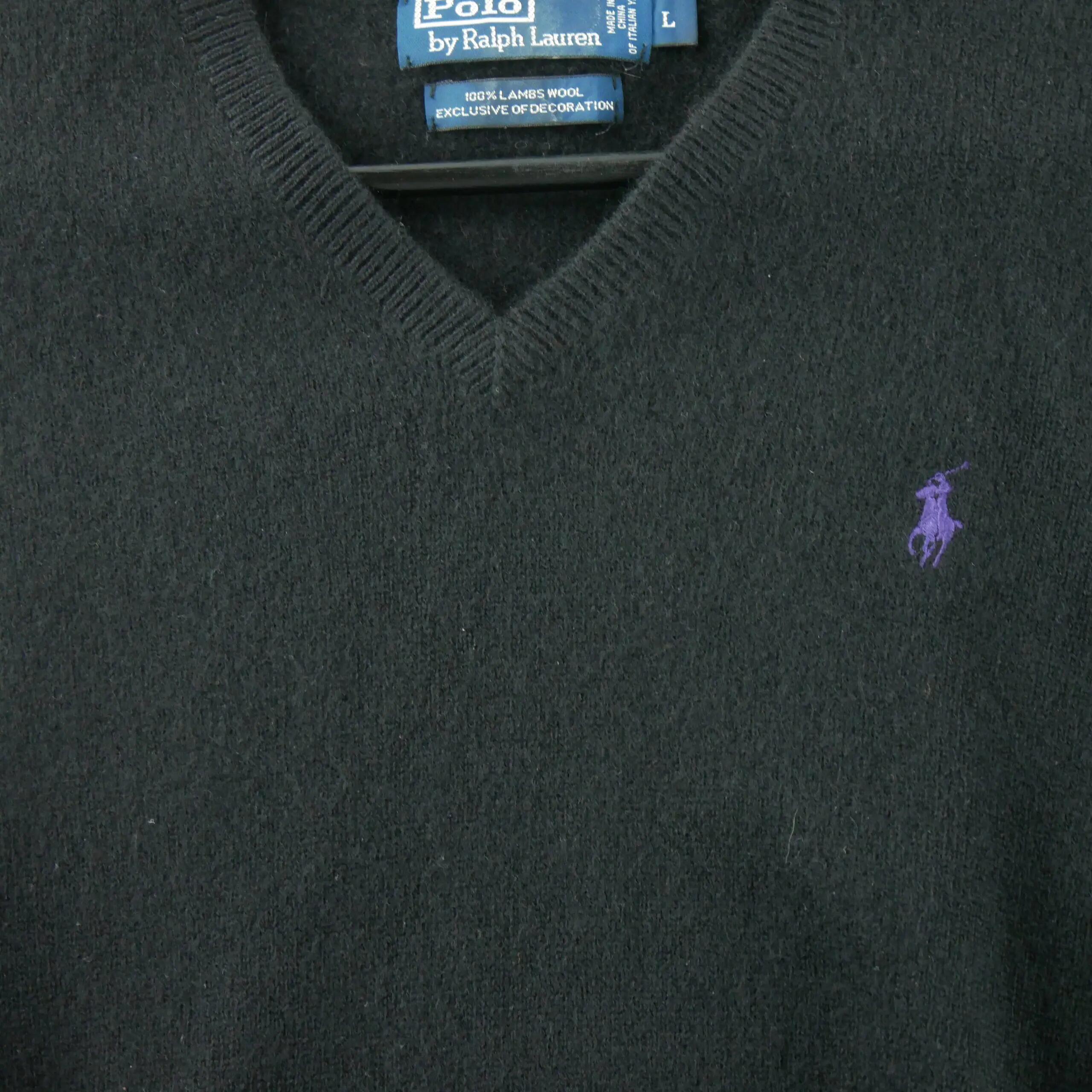 Refurbished - Herrenpullover Col V 100% Laine - Wie neu 3/5