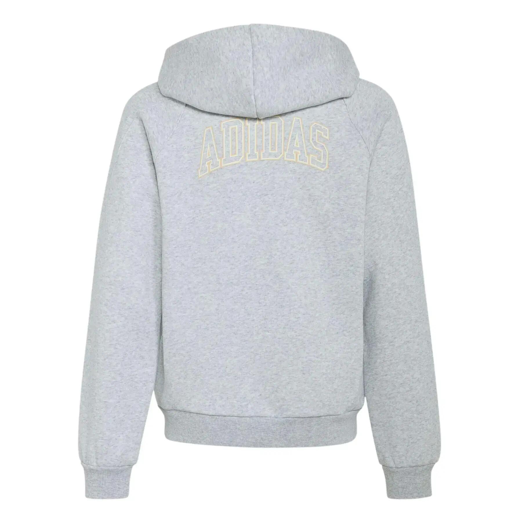Sudadera con capucha y cremallera infantil adidas Collegiate Typography 2/5
