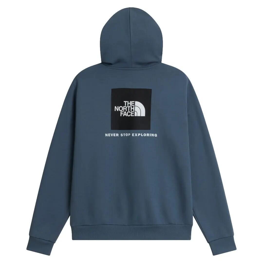 Modrá mikina The North Face Evolution Box NSE Regular Hoodie Granite Grey 2/7