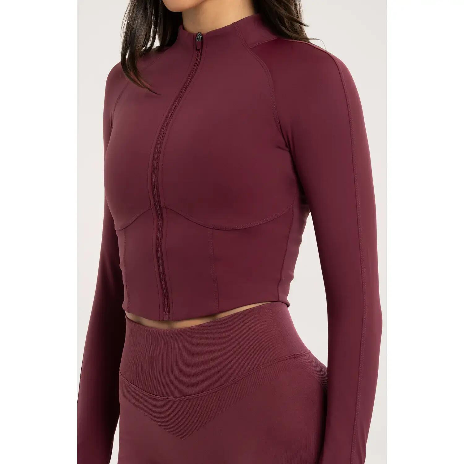 Felpa Crop con zip donna Gym Glamour 4/5