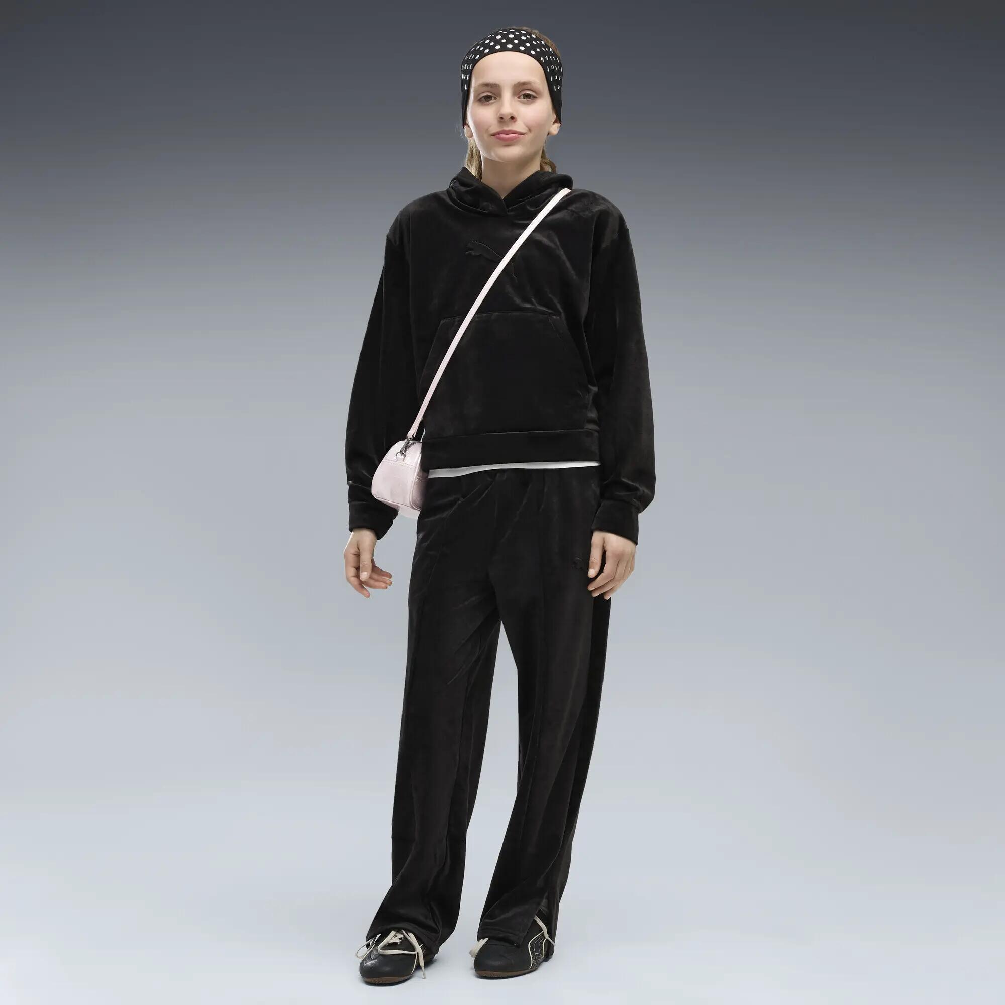 Hoodie court décontracté en velours Essentials Elevated Enfant et Adolescent 4/5
