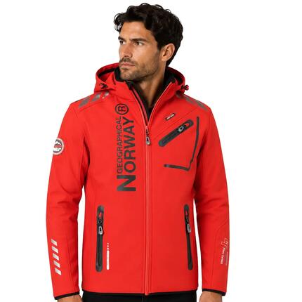 Veste softshell - Montagne - Homme - Imperméable - Rouge