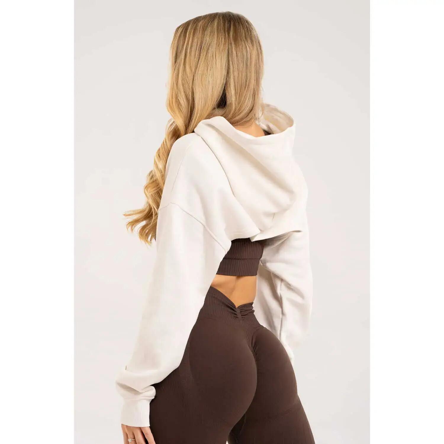 Dames Cropped Hoodie Gym Glamour 4/5