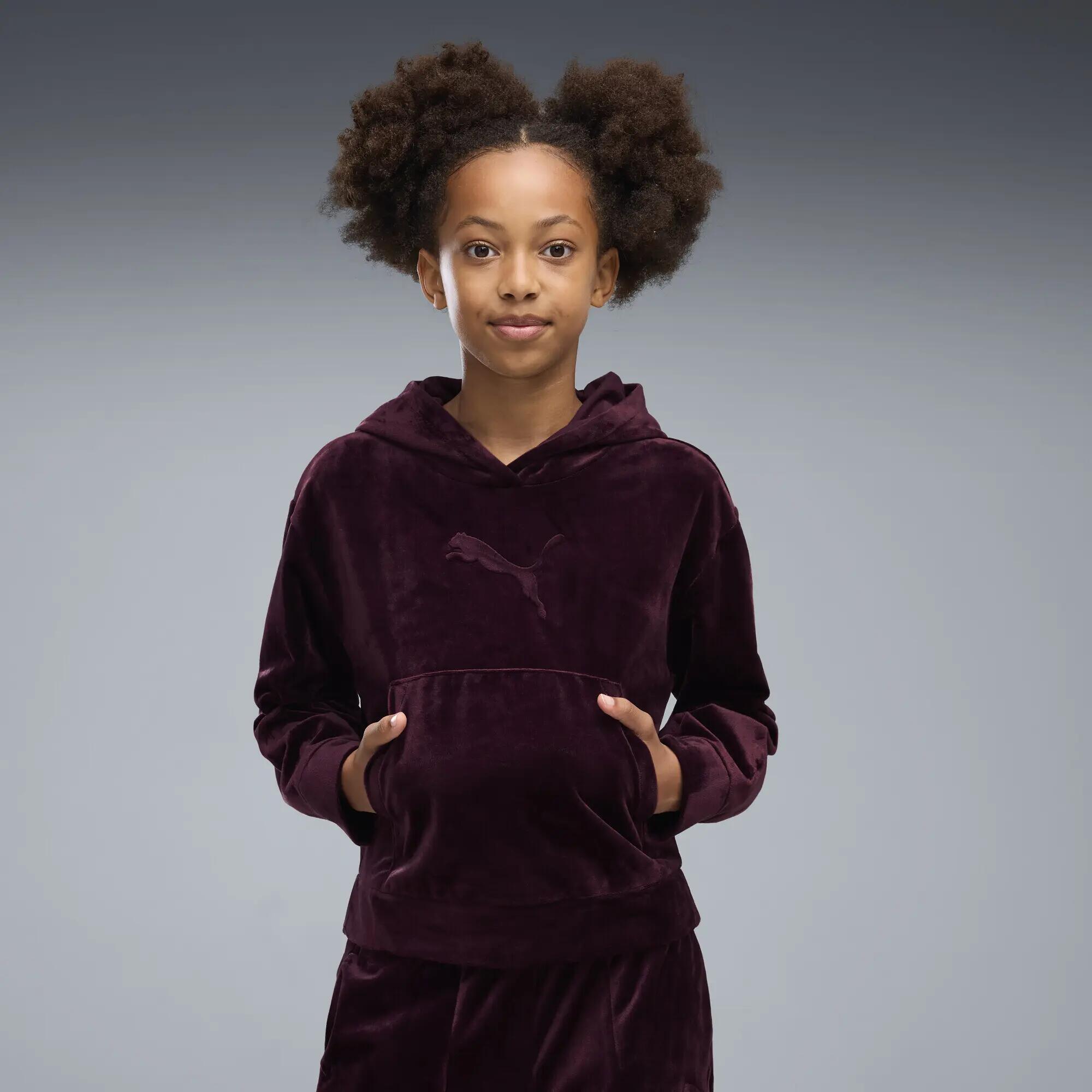 Hoodie court décontracté en velours Essentials Elevated Enfant et Adolescent 2/5