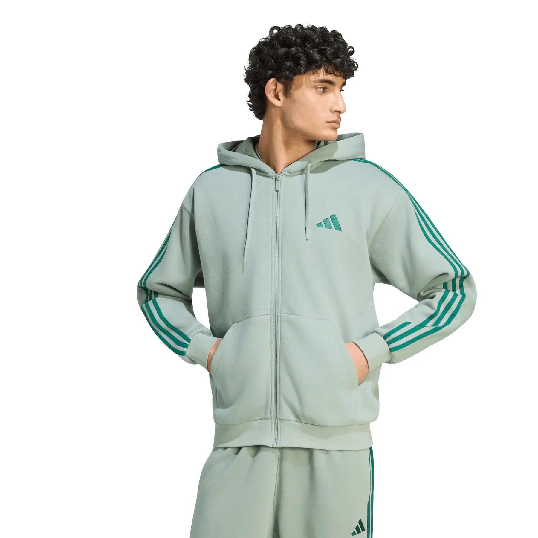 Sweatshirt à capuche zippé adidas Essentials 3-Stripes 2/6