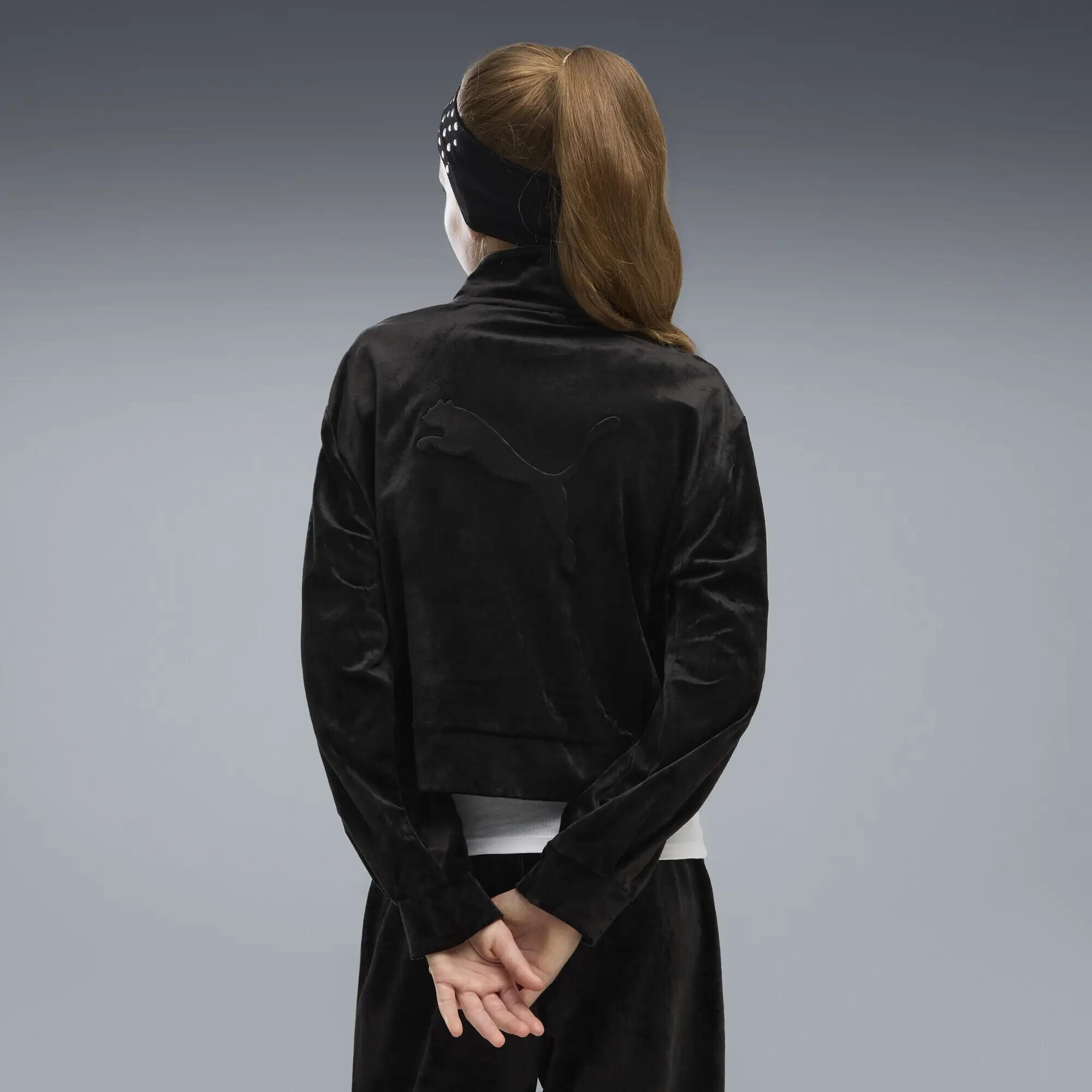 Młodzieżowa bluza dresowa Essentials Elevated Velour PUMA 3/5
