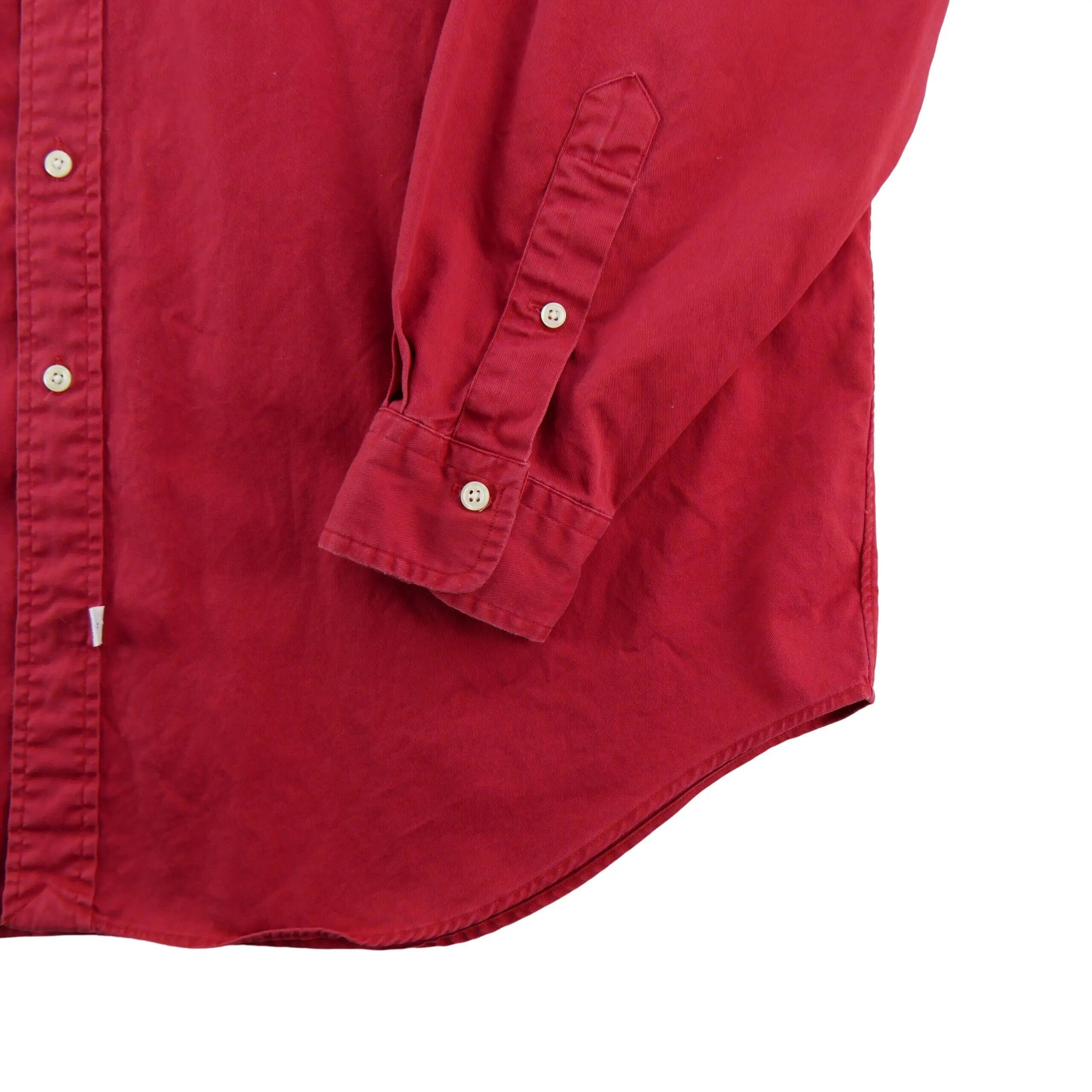 Refurbished - Klassische Hemden Herren einfarbig Rot - Wie neu 4/5
