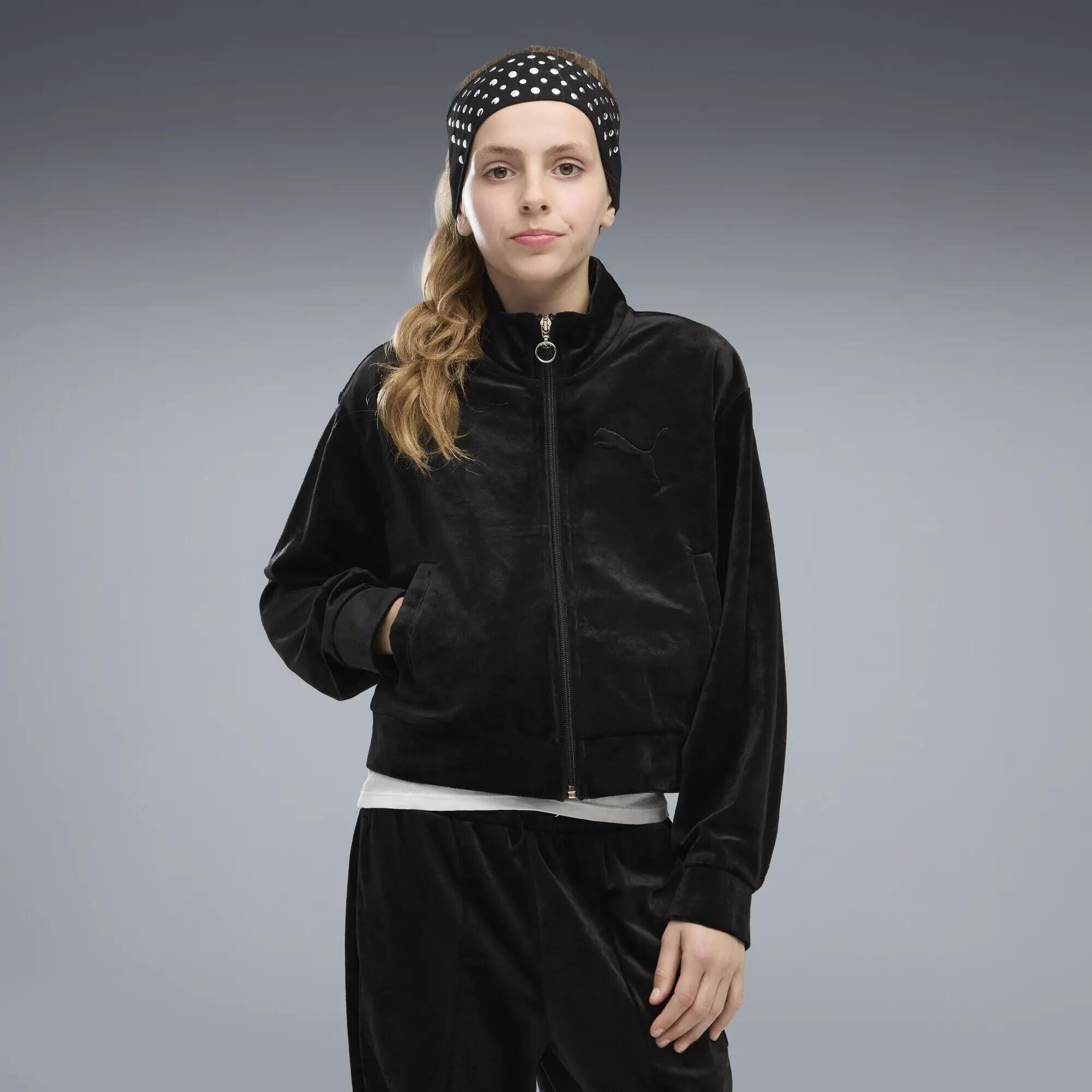 Młodzieżowa bluza dresowa Essentials Elevated Velour PUMA 2/5