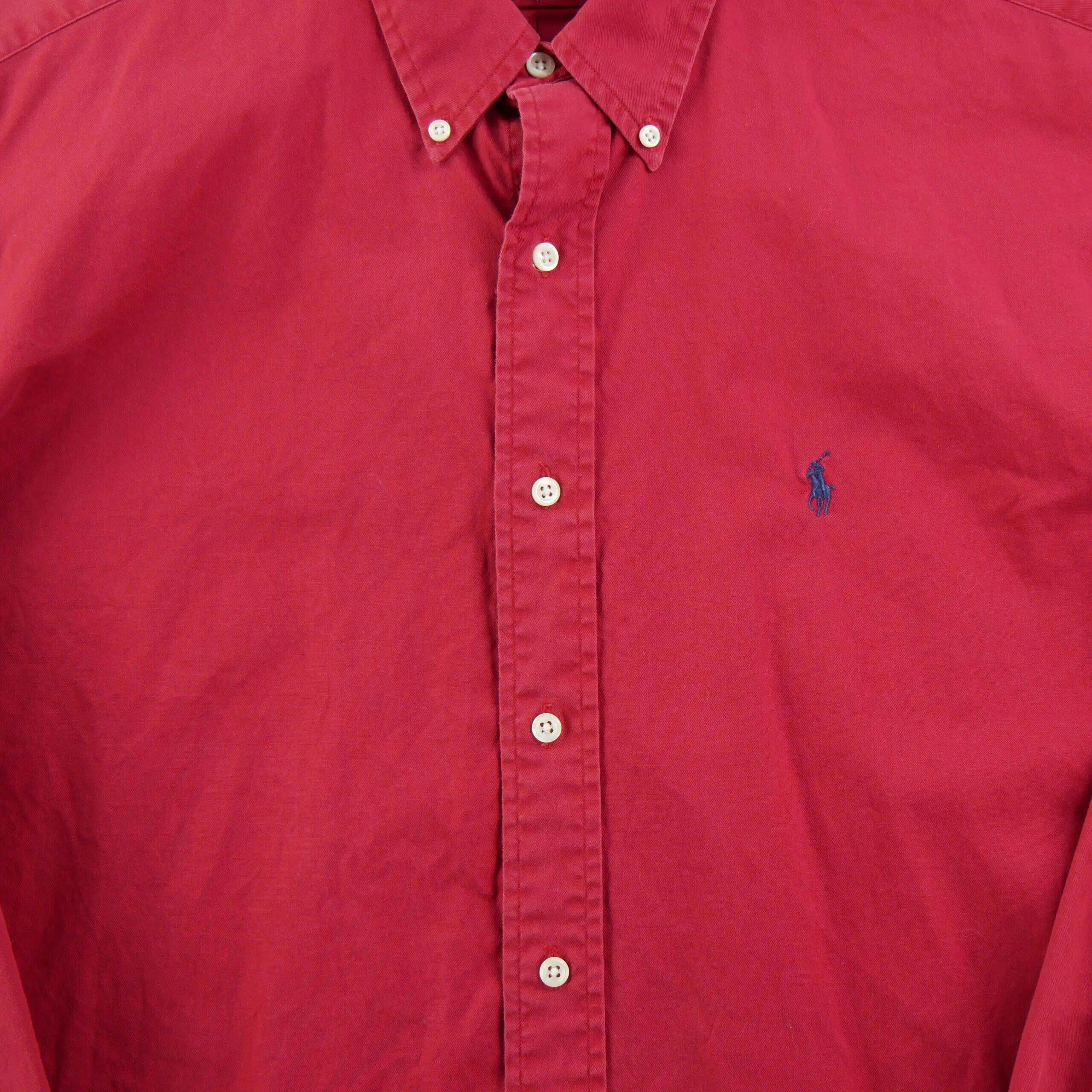 Refurbished - Klassische Hemden Herren einfarbig Rot - Wie neu 3/5