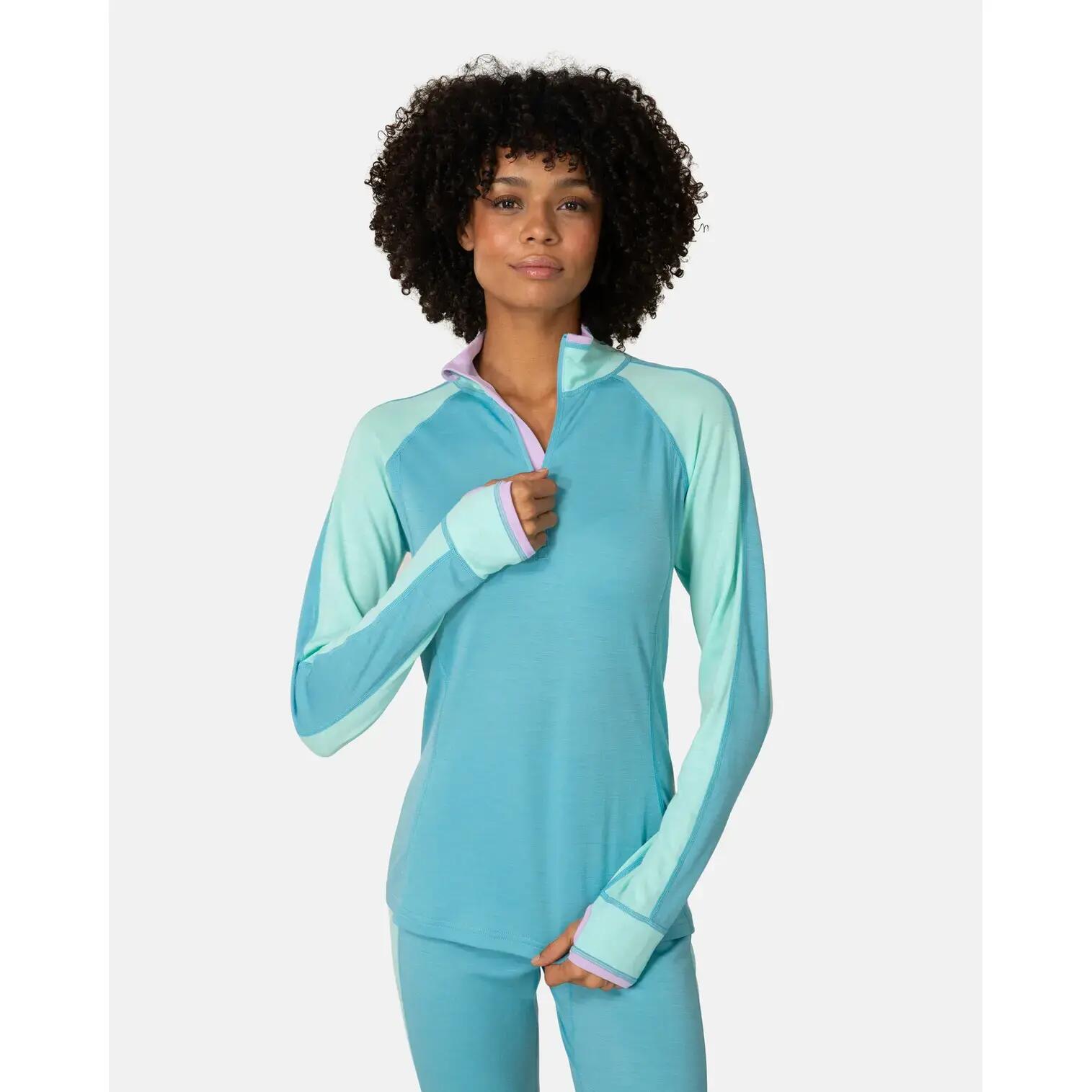 Maglia sottile 1/2 zip a maniche lunghe donna Kari Traa Mila 3/7