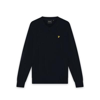 Trui met v-hals van merinoskatoen lyle & scott