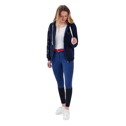 Sweatshirt équitation à capuche zippé fille Gaze Jalousie