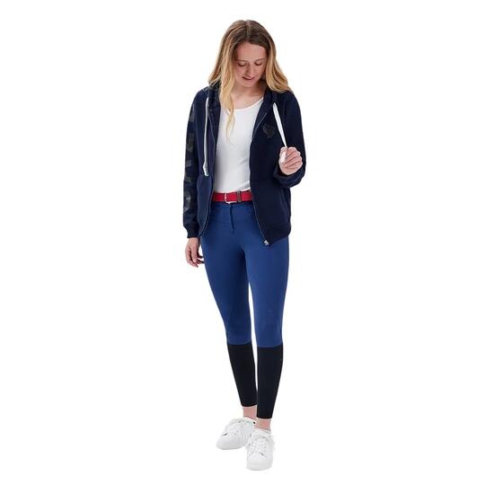 Sweatshirt équitation à capuche zippé fille Gaze Jalousie
