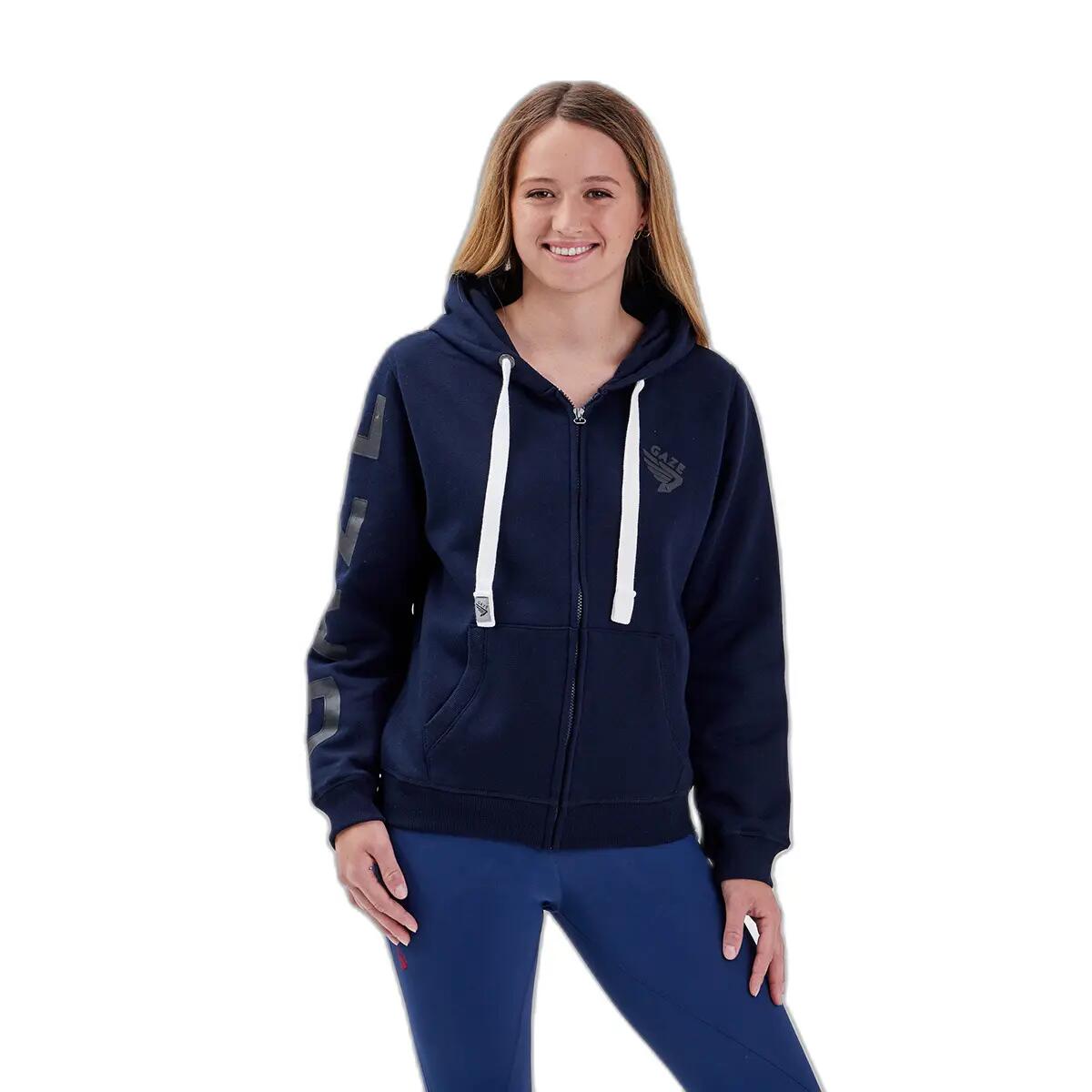 Sweatshirt équitation à capuche zippé fille Gaze Jalousie 2/5