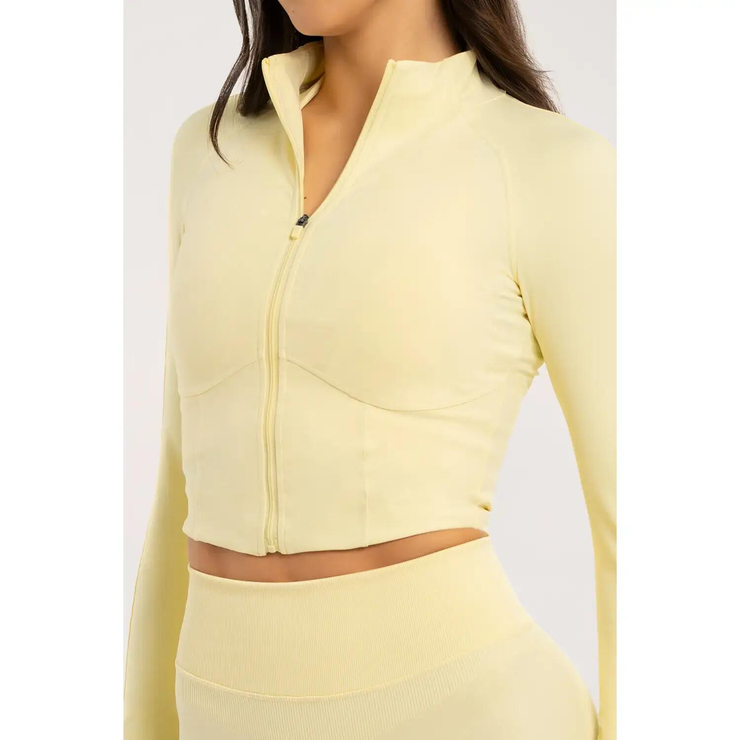 Dames Zipper Sweatshirt Gym Glamour Corset 4/5