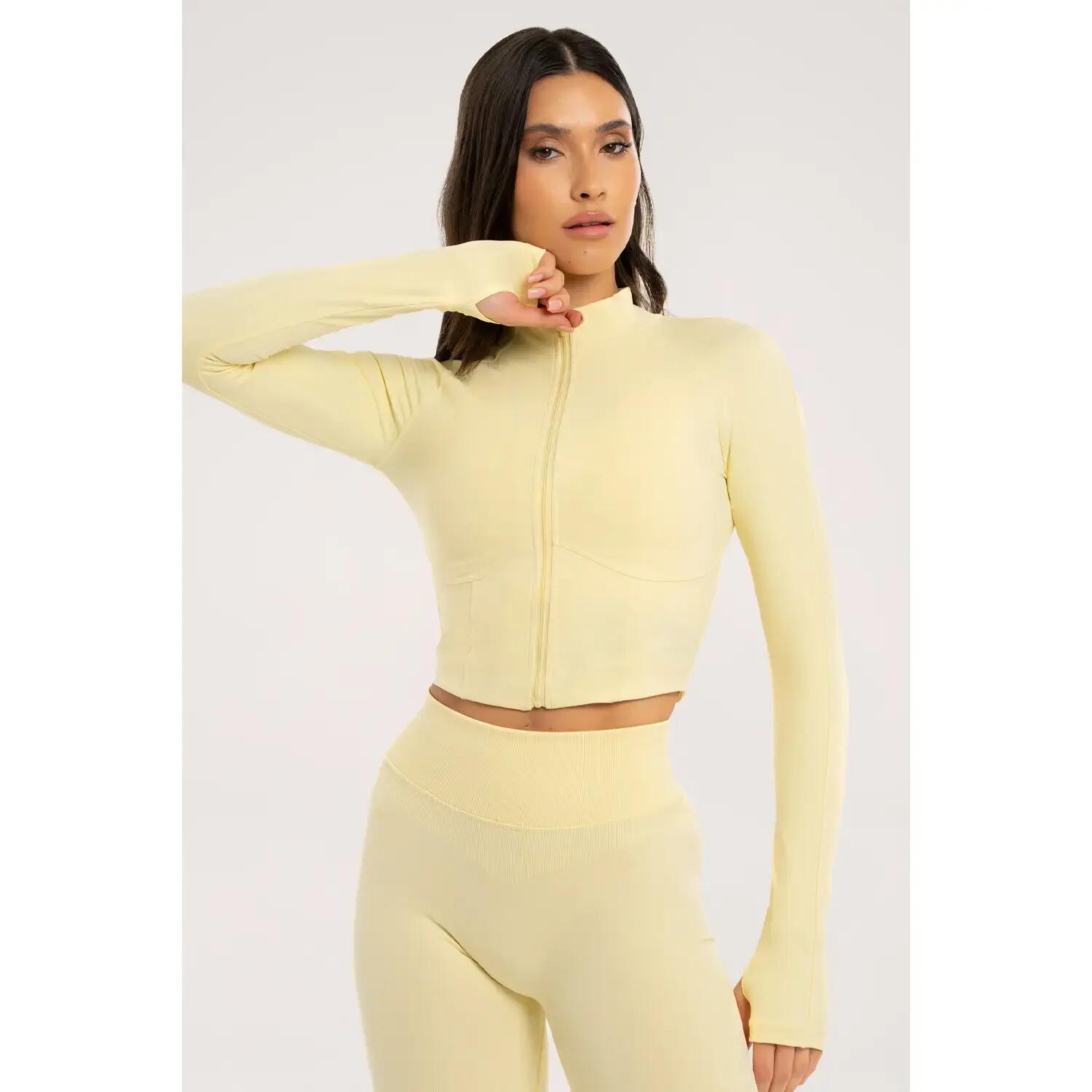 Dames Zipper Sweatshirt Gym Glamour Corset 2/5