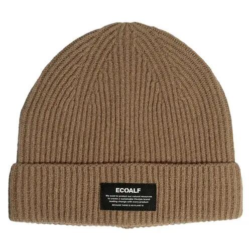 Gorro Marrón Sierra Wool Beanie Brown Melange Elástico de Lana Reciclada 4/4