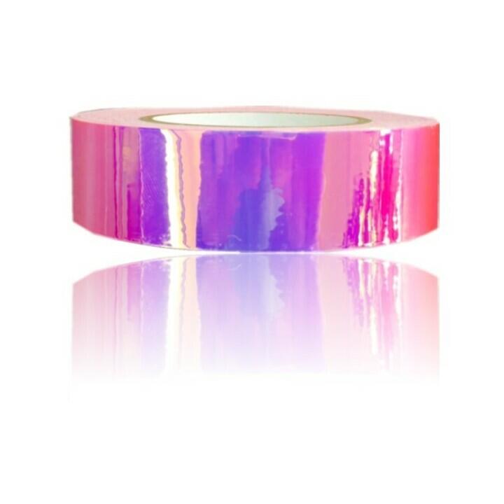 Cinta adhesiva decorativa per RG, mazas y aros 11m LASER " ROSA VIOLETA"