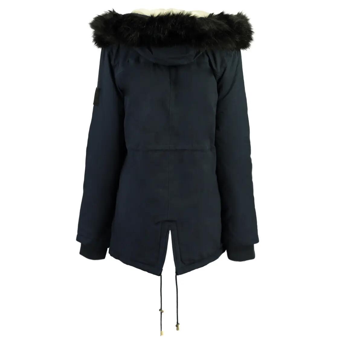 Veste - Randonnée - Femme - Longue, à capuche - Bleu marine 3/3