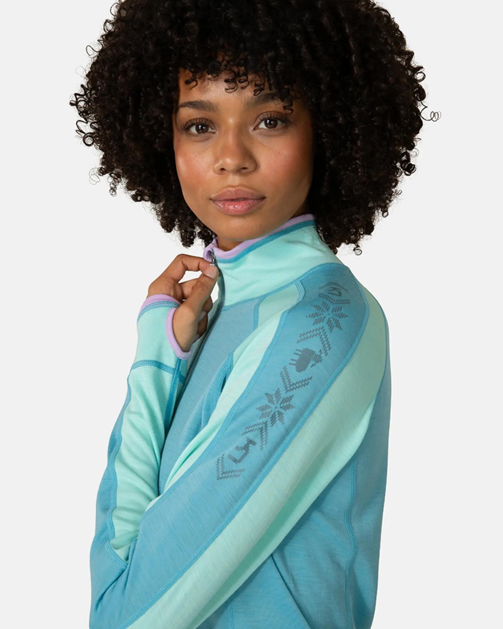 Maglia sottile 1/2 zip a maniche lunghe donna Kari Traa Mila 7/7